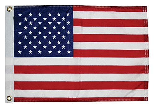 Taylor Made 50 Star U.S. Flag for Boats, 12" x 18", Brass Grommets, Water Repellent 200 Denier Nylon, American Made, Reinforced Heading - 2020109156 - image 2