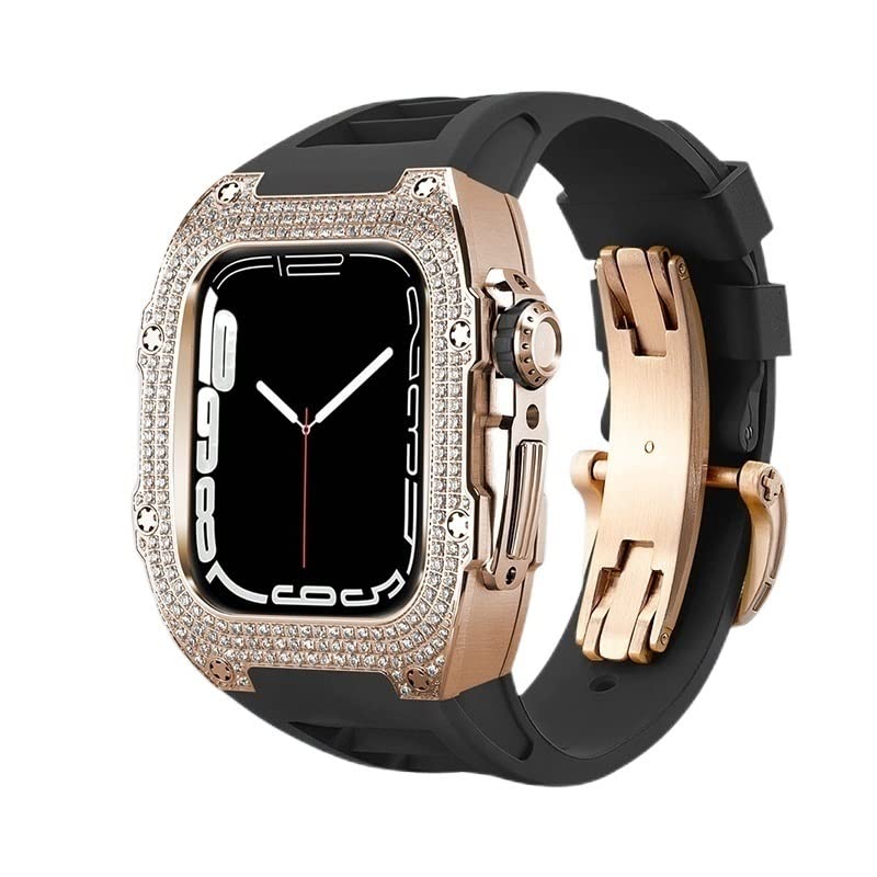 Kit de modification Apple Watch 45 mm bracelet caoutchouc et acier