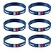 Produktbild LUOEM Frankreich Land Silikon Armband 2018 Welt Cup Sport Fußball Armband für Russland 2018 FIFA WM-Party 6 STÜCKE (Frankreich)