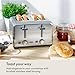 bella 4 Slice Toaster with Auto Shut Off, Extra Wide Slots and Removable Drop-Down Crumb Tray with Cancel and Reheat Function, For Texas Toast, Large Bread & Bagel, Stainless Steel