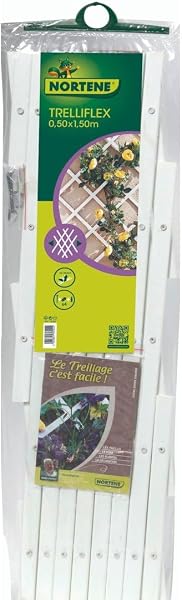 Nortene | Celosia Extensible PVC Trelliflex 1x3 M Blanco | Decoración Exterior | Cerramientos Ambientes Modernos - 3