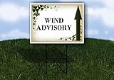 Wind Advisory St. Patrick'S Day Irish Fancy Clover Tan Up Arrows Single Sided 18x24 in. Yard Road Sign w/Stand