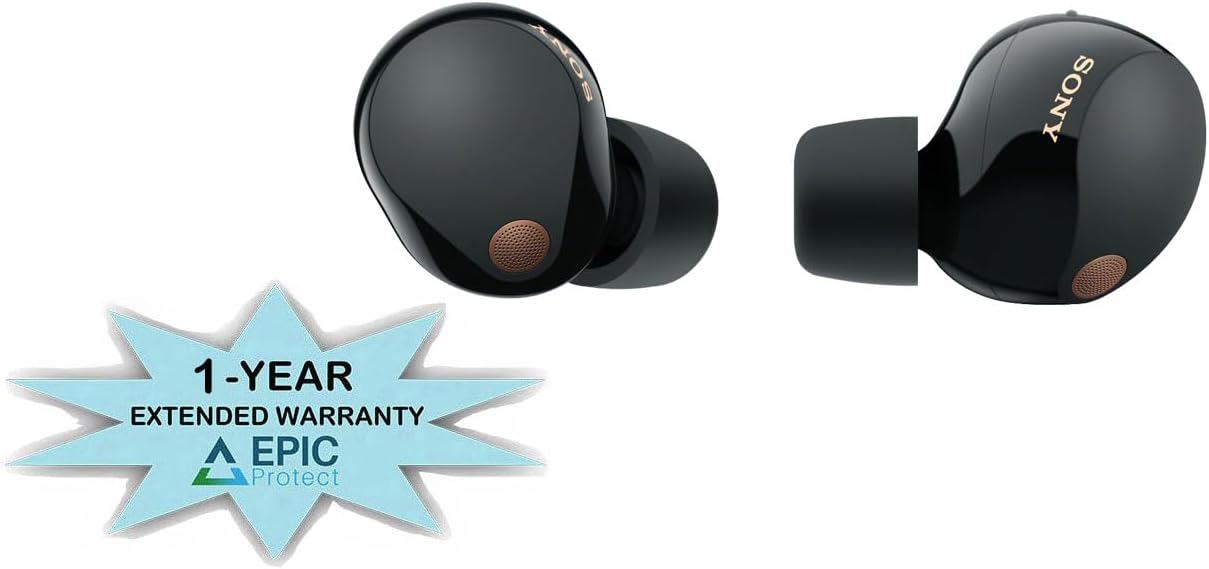 Sony WF-1000XM5-BLACK Wireless Noise Canceling High-Res Earbuds with an Additional 1 Year Coverage (2023)(Used)