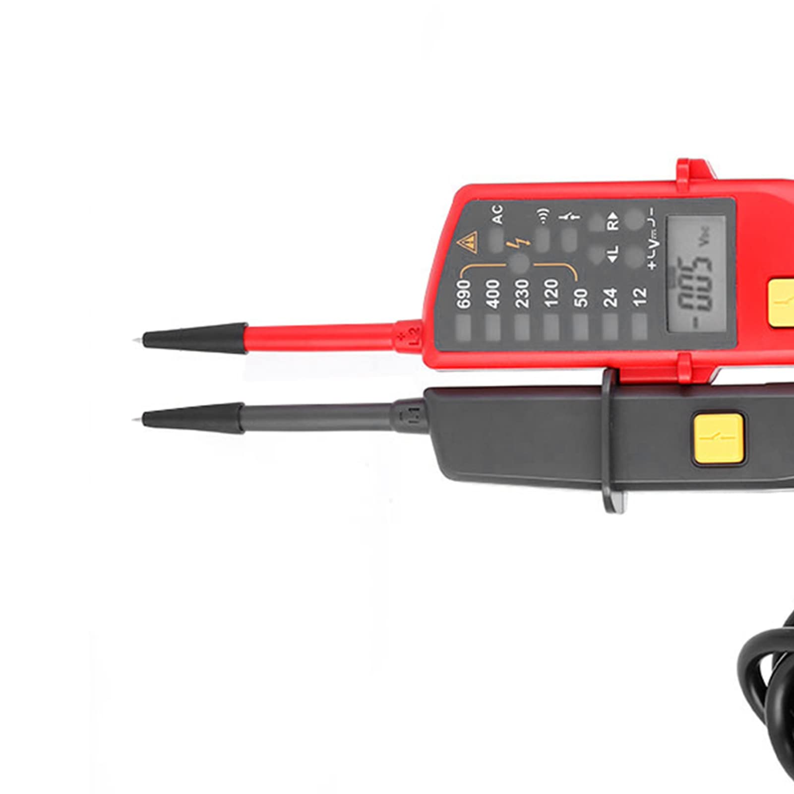 FTVOGUE Tester Ciągłości Napięcia UT18C, Automatyczny Zakres, Wyświetlacz LCD, AC DC do 690 V, Idealny dla Elektryków i Użytku Domowego