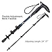 YAPASPT Double Lock Trekking Pole with Soft T-Grip & Carbon Adjustable Walking Cane for Women and Kids Hiking Stick Lightweight Elder Alpenstocks for Short Person 2-Way to Use