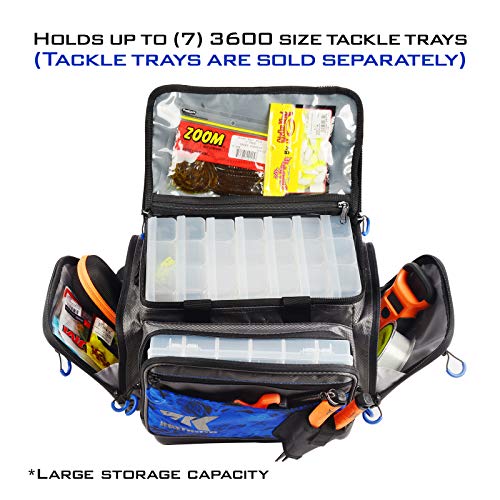 Kastking Fishing Tackle Bags, Saltwater Resistant Fishing Bags, Fishing Gear Bag, Medium-Hoss,(Without Trays, 15X11X10.25 Inches), Blue Patriot #TOP2