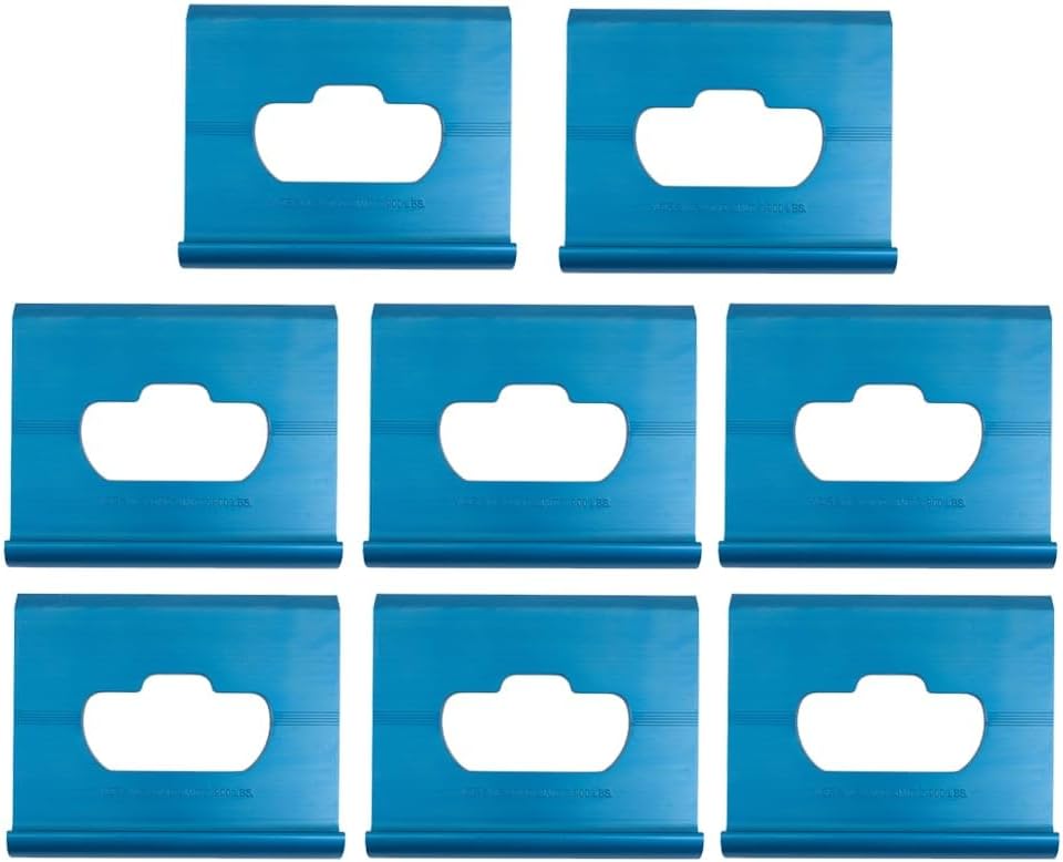 Mytee Products (8 Pack) Heavy Duty J-Plate for Extruded Tie Down for Mac Trailers - 7900 lbs WLL Aluminum Extruded Tie Down Anchor for Mac - (2015 or Newer Trailers)