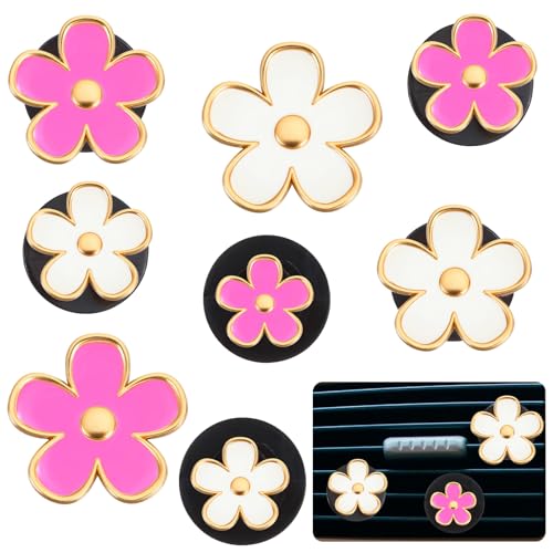 LIQWEI 8 Stück Blume Auto Lufterfrischer Clip, Gänseblümchen Blume Auto Deko Aromatherapie Vent Clip Autodeko Für Lüftung Weiß Daisy Autozubehör Innenraum Für Wohnzimmer Büro(Rosa Weiß) LIQWEI 8 Stück Blume Auto Lufterfrischer Clip, Gänseblümchen Blume Auto Deko Aromatherapie Vent Clip Autodeko Für Lüftung Weiß Daisy Autozubehör Innenraum Für Wohnzimmer Büro(Rosa Weiß)