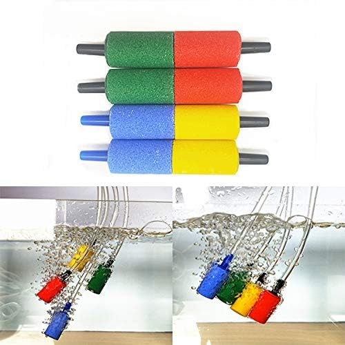 HITOP Aquarium Air Stone 1.6 x0.6in, Small Cylinder Diffuser with Fine Bubbles, Fish Tank Air Stones Pack of 8