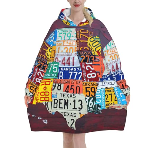 Couverture à capuche en flanelle avec manches cadeau original pour homme et femme