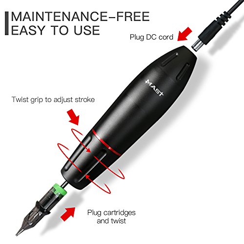 Dragonhawk Mast Pen Rotary Tattoo Machine Space Aluminum For Tattoo Artists Gift Box 102Ymx #TOP5