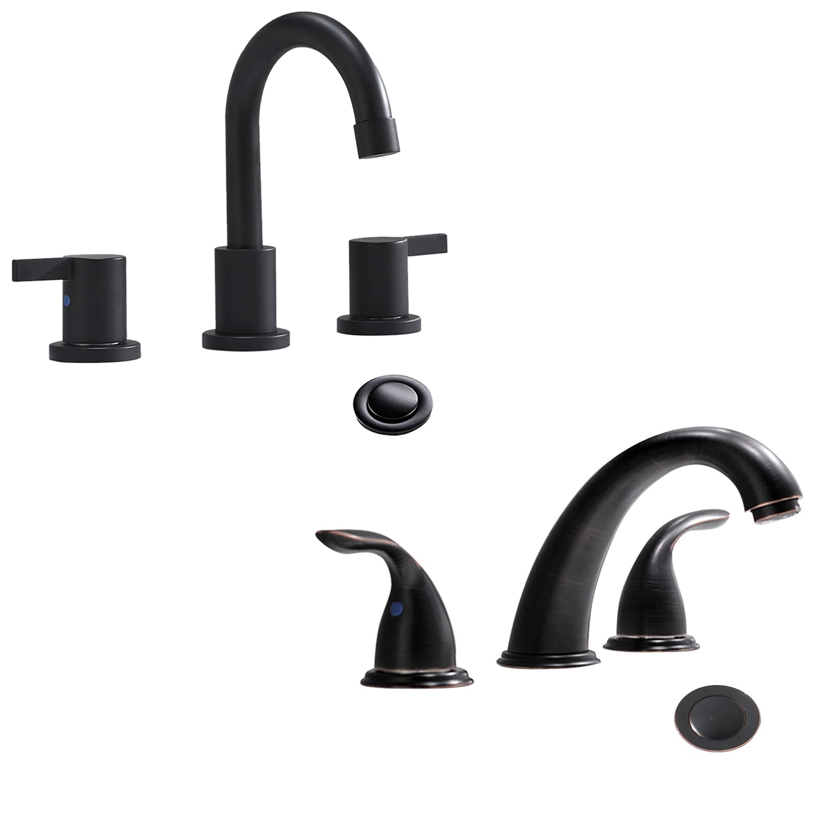 Sxithgkdw 2 Handle 8 Inch Widespread Bathroom Faucet With Pop Up Drain And Valve By, Widespread Lavatory Faucet
