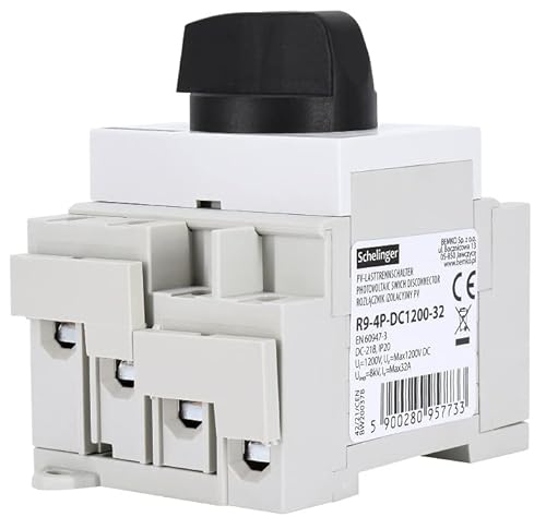 Isolationsschalter Rotierend 4P 32A 1200V DC - Effektiver Schutz für die Elektroinstallation in Ihrem Haus - Notstromschalter für Schutz und Sicherhei