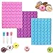 Moules à Donuts en Silicone Antiadhésif, 48 Trous à beignets en silicone, pour Muffins, Biscuits, Chocolats, Gâteaux, Glaçons, Savons, Avec pipette, 3 Pièces