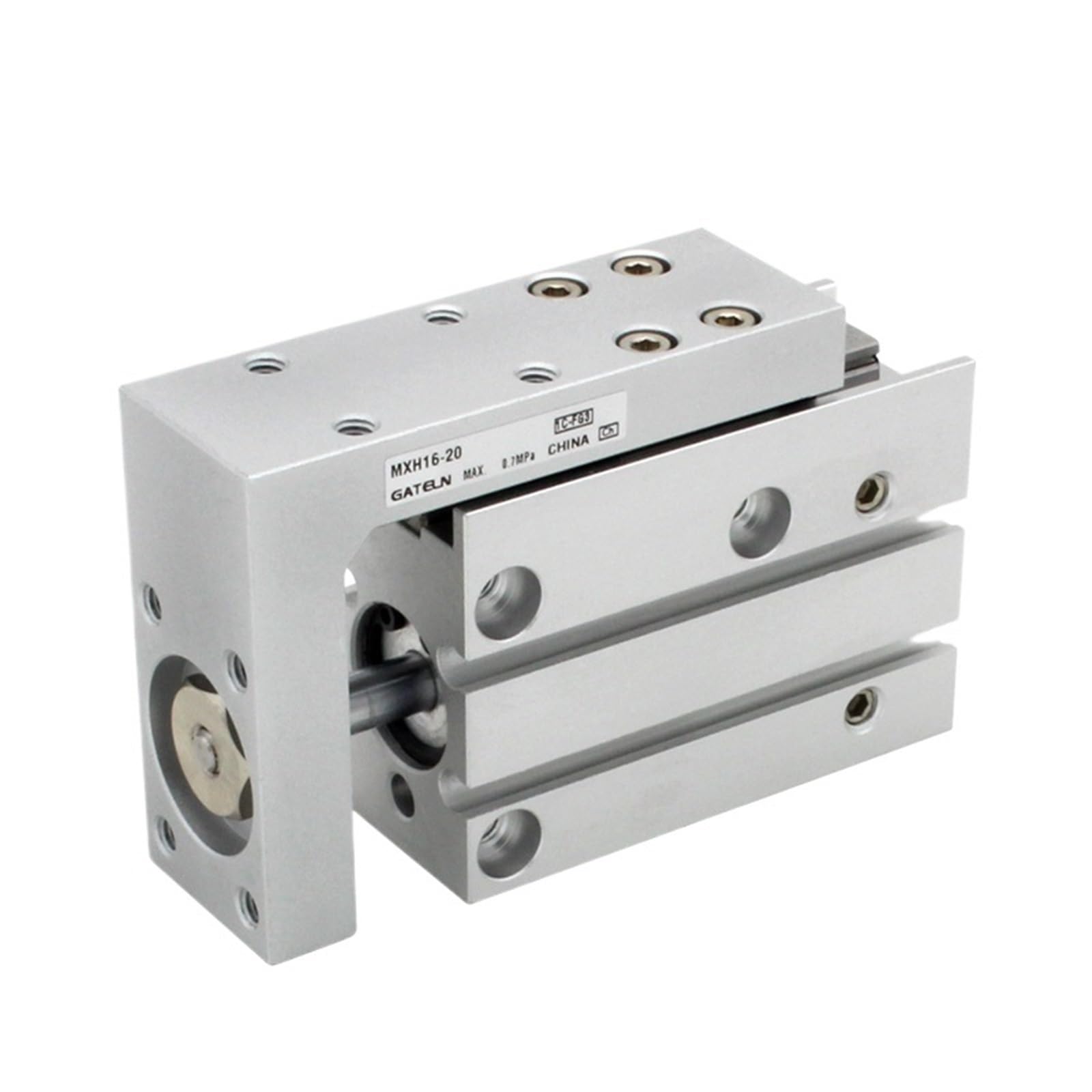 Vérin guidé MXH10 pour corriger le jeu mécanique des glissières pneumatiques