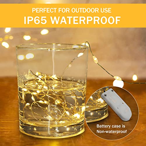 podiality Led Fairy Lights String Lights 12 Pack Battery Operated Fairy Lights Silver Wire 7 Feet 20 Led for Bedroom Party Wedding Christmas Garden Decor - Image 7