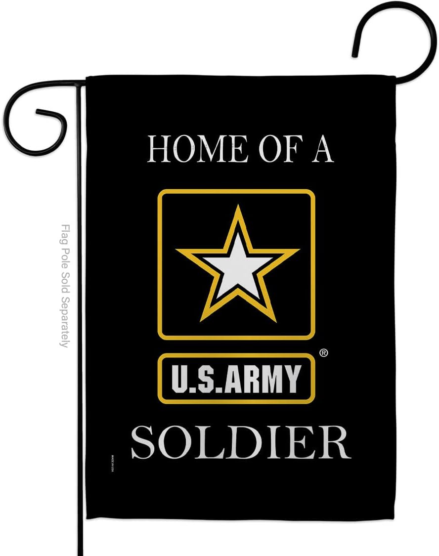 Army Soldier Garden Flag Armed Forces Rangers United State American Military Veteran Retire Official House Decoration Banner Small Yard Gift Double-Sided, White