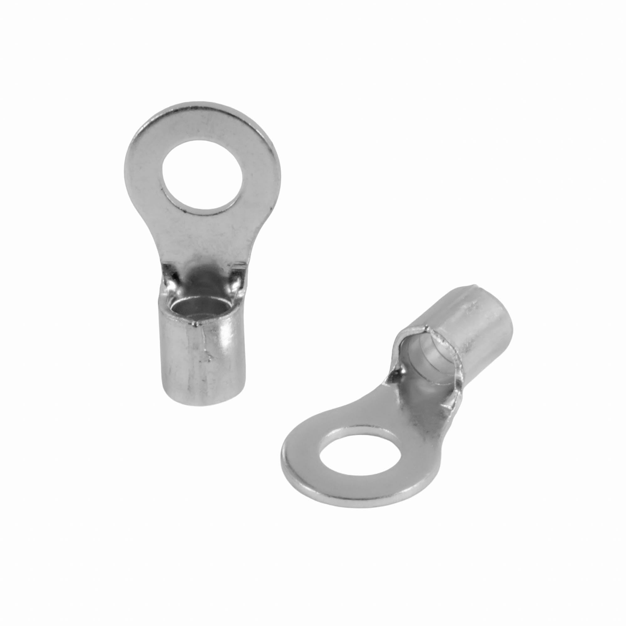 Seki Silver Pack Of 25 Ring Cable Lugs 10-16 Mm², M8 I Crimp Cable Lugs Uninsulated I For Multi, Fine-Wire Conductors I Press Cable Lug Made Of Tinned Copper
