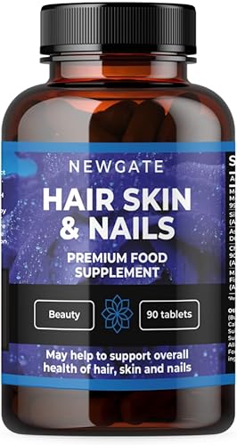 Newgate Labs 90 tabletas de alta resistencia para el crecimiento del cabello, la piel y las uñas, suplemento premium para hombres y mujeres, con