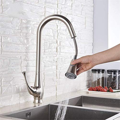 Mitigeur de cuisine en nickel brossé élégant et durable