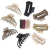 Seazoon Large Claw Clips for Thick Hair, 8 Pack 4.3" Big Hair Clips for Women Girls, Matte Claw Hair