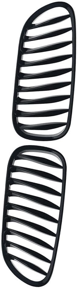 Left Right Front Kidney Grille, 1 Pair, ABS, Compatible with BMW Z4 E85 E86 - Gloss Black