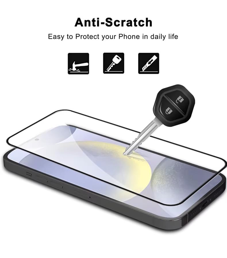 R&B Goods Pellicola protettiva in vetro temperato di alta qualità (confezione da 4), durezza 9H, bordo 2,5D, rivestimento oleorepellente per iPhone 16 Pro Max