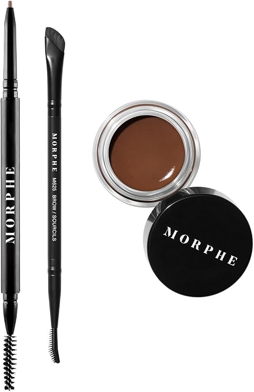 Morphe High Archiever Everyday Essentials Brow Kit - Precision Micro Eyebrow Pencil, Tinted Sculpting Brow Wax & 3-in-1 Brush for Shaping, Filling & Defining - Latte (3 Count)