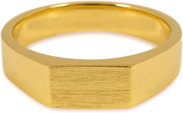 10k 14k 18k Solid Gold Rings for Men Handmake Signet Rings Personalized Engraved ring for Men Jewelry Gifts for Father Husband Him