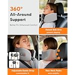 arboleaf Heated Neck Pillow for Travel, Memory Foam Airplane Pillow with Graphene Zoned Heating, USB-C Rechargeable, 360° Support — Comfort & Neck Pain Relief for Long Flights, Car & Office - Image 4