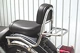 Sissybar aus Rohr mit Kissen und Gepäckträger, Yamaha XVS 125 Drag Star 2000-
