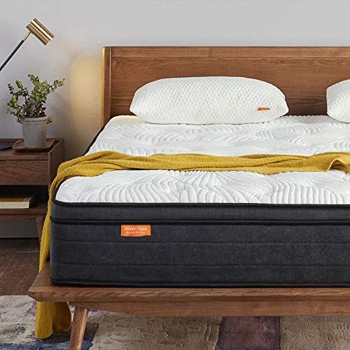 Sweetnight Single Mattress 3FT Gel Memory Foam Sprung Mattress 10 Inch Spring Hybrid Breathable Mattress Single Bed, Motion Isolating Individually Wrapped Coils, Medium-Firm Feel, 90x190x25 cm
