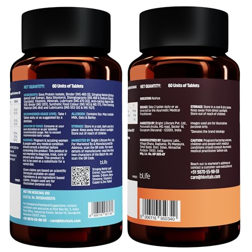 Image of hk vitals Biotin & DHT Blocker (60 Tablets each) Combo Pack| Supplement for Hair Growth, Strong Hair and Glowing Skin