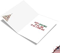 Vista 2 de NobleWorks - 12 Tarjetas de Felicitación Divertidas en Caja de 4.63 x 6.75 pulgadas, Tarjetas de Notas de Feliz Navidad para Vacaciones, Regalos