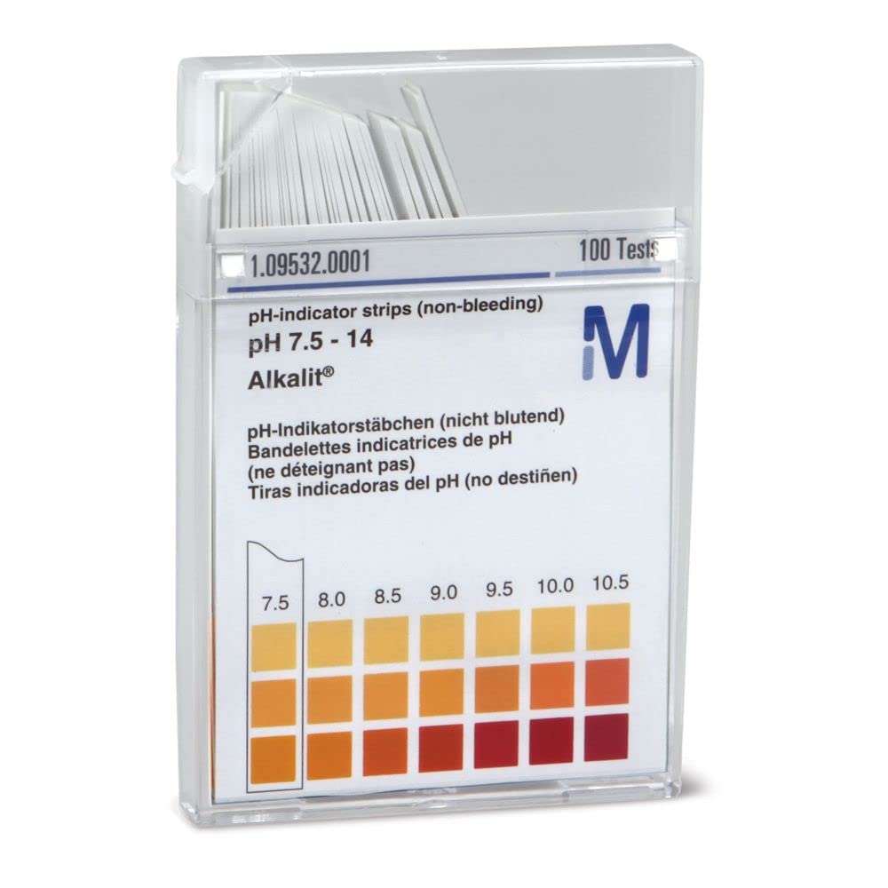 Universal Ph Indicator Strips, Range 7.5-14, Pack of 100
