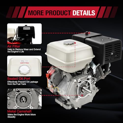 4-Stroke Gasoline Engine,15HP 420cc Engine Motor Start Engine Gas Power Gasoline,Pull Start,8800W,3000-3600rpm - Image 3