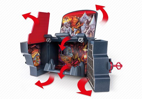 Playmobil Dragons 5420 Coffret Chevaliers et dragon transportable - vue 3