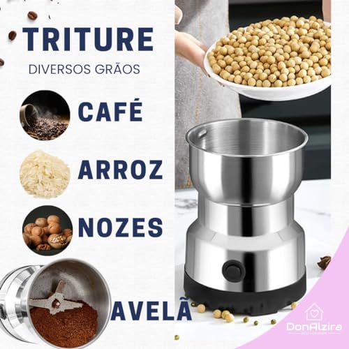 Moedor de Café Grãos Amendoim Cereais Ervas Temperos Triturador Moagem Elétrico Em Aço Inox Alta Pot