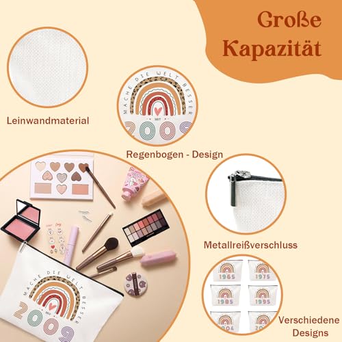 ZUFIO Geschenk zum 16. Geburtstag Mädchen Make-Up Tasche,Inspiration Schlüsselanhänger,Lustiges Geburtstagsgeschenk für Frauen 16. Geburtstag, 16 Jahre Geburtstag Mädchen 2009