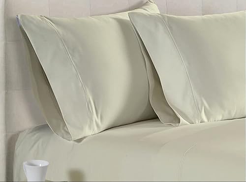 Miniatura 7 de MyGiza Sheets - Juego de sábanas de algodón Giza de primera calidad, tamaño split king, individual, matrimonial, king y queen, set de 4 unidades.