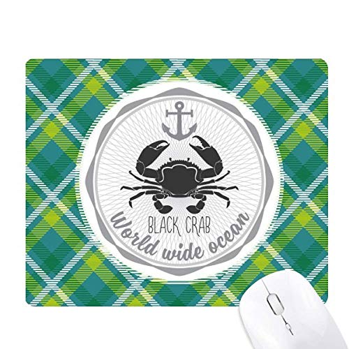 Tapis de souris crabe croquis vert, idéal pour espace de travail
