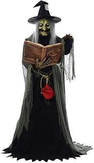 Morris Costumes Halloween Party Creepy Scary Reaper Spell - Speaking Animated Witch