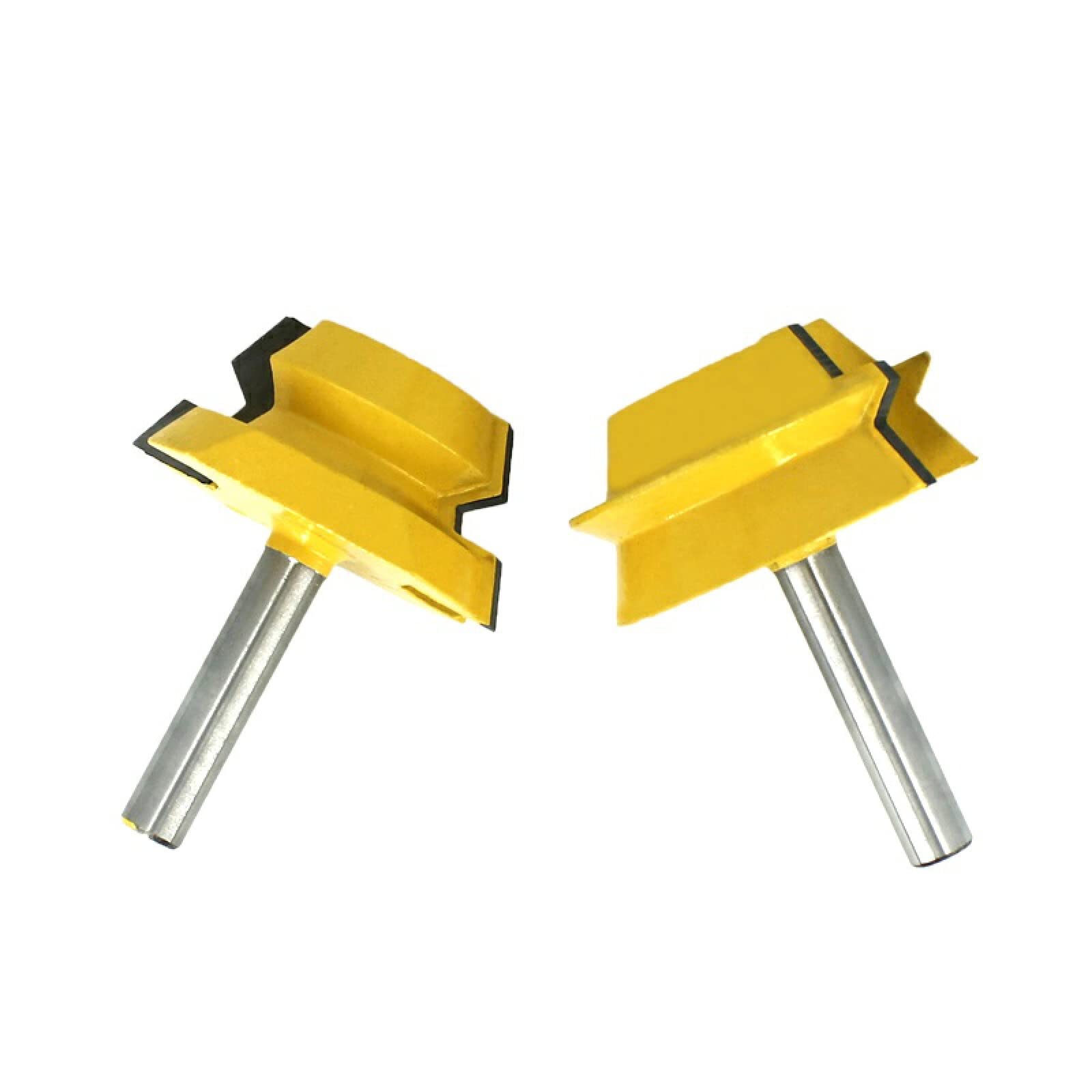 2 stks 12mm 1/2 Schacht Lock Mijter Tenon Bits 22.5 Graden Lijm