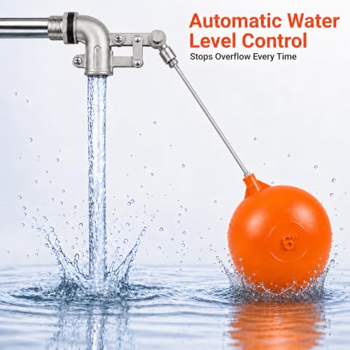 Float Valve for Water Tanks and Troughs, 3/4 Inch NPT, 304 Stainless Steel by AQUEFY - Used condition - Image 6
