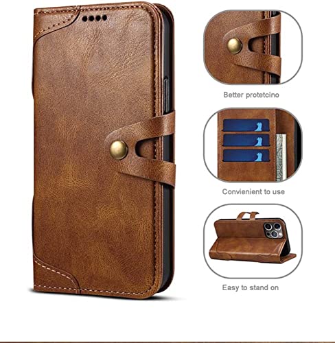 Funda de cuero elegante para iPhone 14 Plus de 6.7 pulgadas con soporte 5
