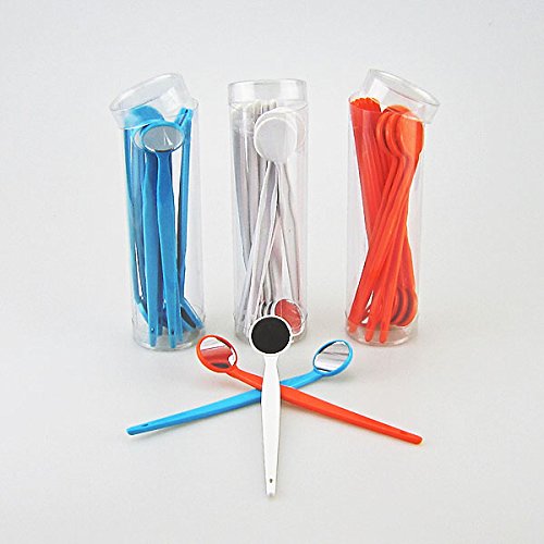Earlywish 36pcs dental clinic bocca esame orale specchio di PLASTICA 135 gradi sterilizzato