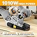 DEKOPRO 1010W Belt Sander, Electric Sander with 76x533mm Sanding Belts and Dust Bag, 120-400m/min Variable Speed, 10PCS Sandpapers & 2PCS Metal C Clamps for Wood Metal Furniture Sanding