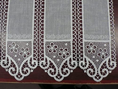 TEXTIL ITANA Visillo HOLANDES Cortina Cafe Guipure CADENETA Color Crudo Palas 10,5CM (62 CM X 10,5 CM) Cover