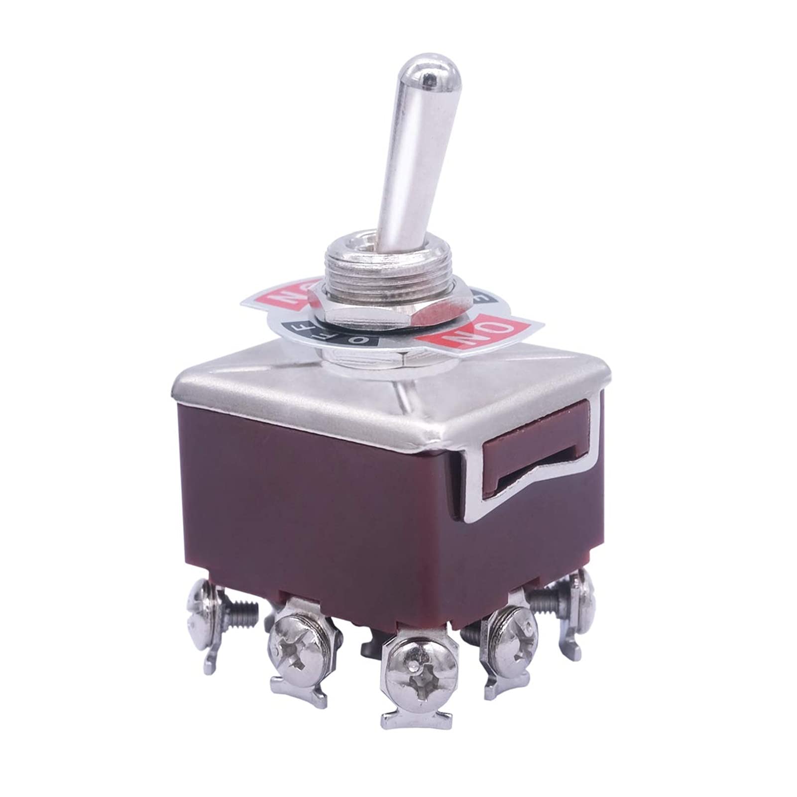 Interruptor basculante de Palanca Resistente con Bota 15A 250V 3 Posiciones 9 terminales interruptores de Palanca ON-Off-ON