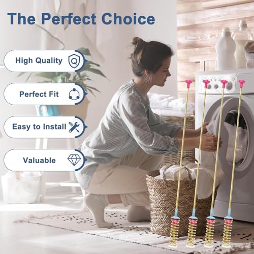 Upgraded WA54R7200AW/US WA54R7200AV/US Suspension Rods fit for Samsung Top Load Washer Active-Water-Jet WA54R7600AC/US WA54R7600AV/US WA54R7600AW/US WA7200 OEM 27.6 inch Damper Assembly LUXRILIX